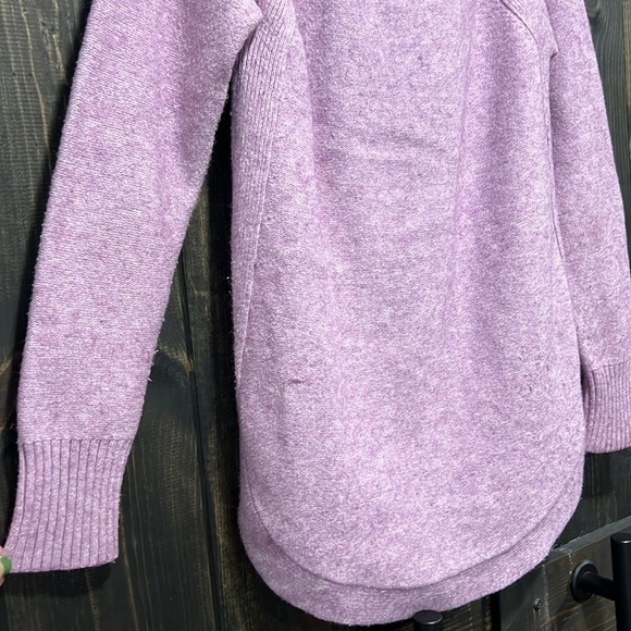 Anthropologie Sweater S Turtleneck Curved Hem Lavender Purple Cozy Stretchy Boho - Picture 7 of 9